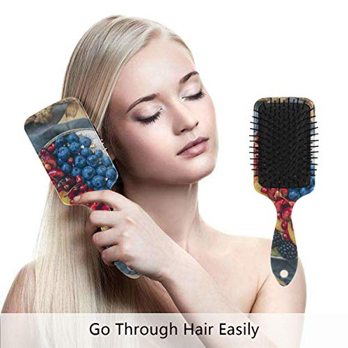 Четка за коса со перничиња од Vipsk, пластична шарена диетална оброк, соодветна добра масажа и анти статична четка за коса за коса