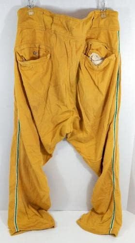 1960 -тите години на атлетика во Канзас Сити користеше жолти панталони DP26403 - Игра користени панталони MLB