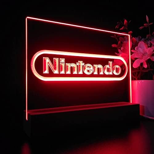 Koontz Nintendos Игра Соба Аниме Ноќ Светлина 3D Илузија Светилка 7 Бои Промена 4 Режим На Осветлување USB Моќ Божиќен Подарок За Момчиња