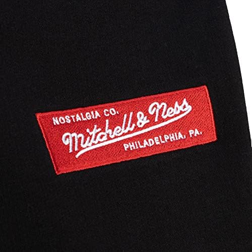 Mitchell & Ness Logo Logo Logo Sweatpants со џебови, атлетски џемпери за обичен стил или вежби