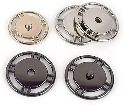 20 комплети тркалезни метални копчиња за стопирање Невидливи прицврстувачи за копче за притискање за копчиња за додатоци за шиење