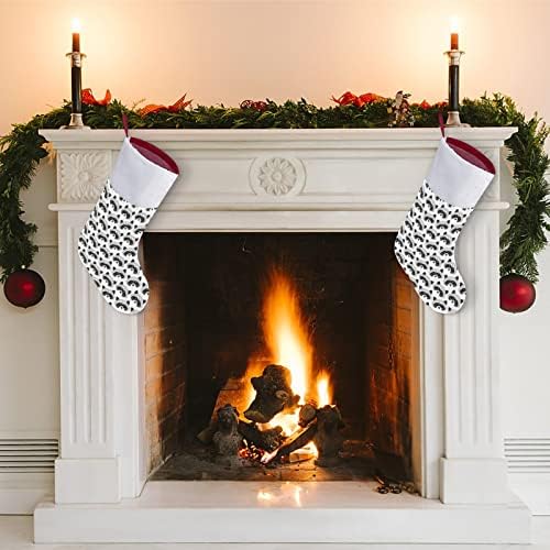Симпатични ракуни Божиќно порибување чорапи печати Божиќно дрво од камин