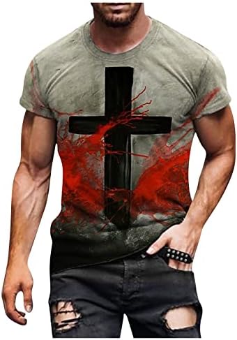 Суви вклопуваат кошули со маички за мажи за мажи улични мускули кратки ракави за печатење личност мода модна маица