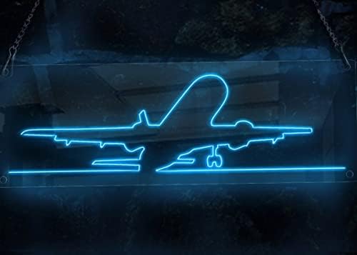 Неонски знак на авионот Ancfun, авион, патување, патна тема рачно изработена ел жица неонски знак, домашна декор wallидна уметност,