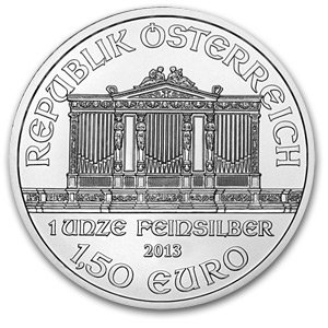 2013 година 1 унца сребрена австриска филхармонија