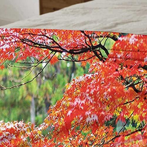 Јапонски руно бебешки ќебиња, есенска глетка со цреша од дрво Сакура цреша во Нико Провинција Јапонија Декоративно, микрофибер