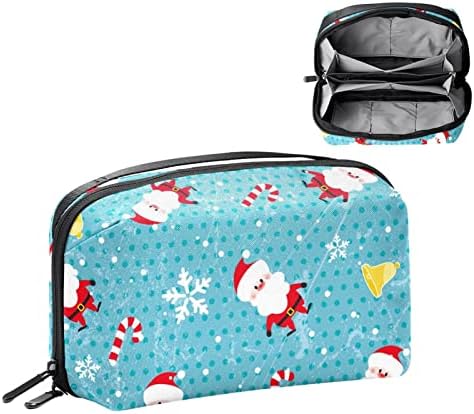 Преносни Торбички За Електронски Организатор Божиќна Снегулка Од Дедо Мраз Сина Бела Торба За Складирање Кабел За Патување За Хард Дискови,