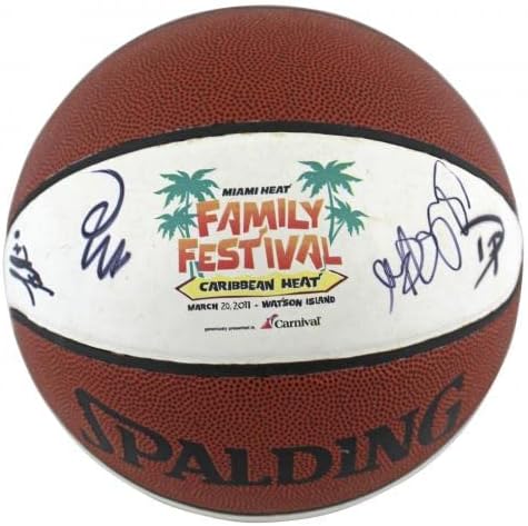 2010-11 Хит Jamesејмс, Вејд, Милер потпиша Семеен фестивал Кошарка ЈСА - автограмирани кошарка