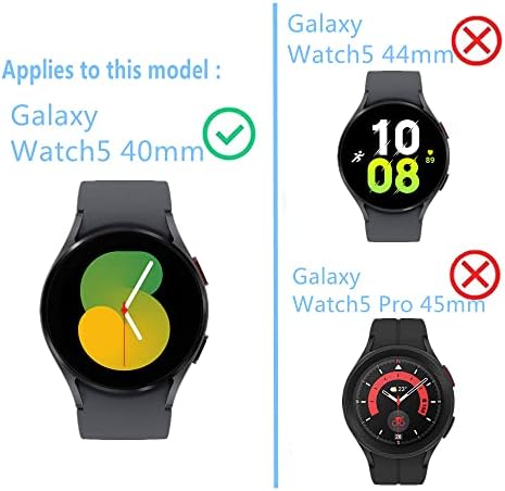 Aemus компатибилен со Galaxy Watch 5 40мм темпераменс стакло заштитник на екранот за паметен часовник заштитник против финџер отпечаток без