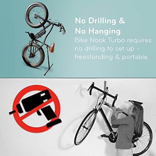 Велосипедска турбо вертикална велосипед и решетка - преносен, слободен, исправен подот за складирање на велосипед во затворен простор