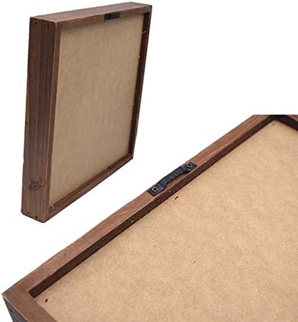 Xhigh 10x10 '' Shadow Box Rame, Linen Board Doad Wood Councase, чувајте награди, медали, билети, фотографии, рамки за слики, 3 пакувања