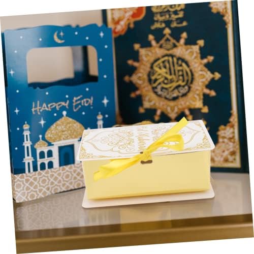 Bestoyard 10 парчиња кутии Eid Candy Box Муслимански подароци Невеста подарок торбички контејнери за храна еид Мубарак фаворит кутија муслимански