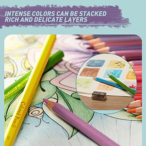 Сликарство со моливи во боја на 72 бои во боја, сет на моливи во боја, олово засновано на масло, цртање поставени уметности за професионални