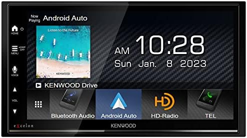 Кенвуд dmx809s eXcelon 6.95-Инчен Капацитивен Екран На Допир, Автомобил Стерео, CarPlay И Android Auto, Bluetooth, Am/FM HD Радио,