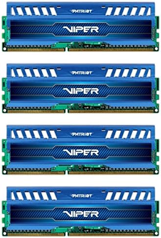 Патриот 32GB Viper III DDR3 1866MHz CL10 Десктоп Меморија Со Saphire Blue Heatsink - PV332G186C0QBL