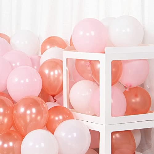 Розова Бела Роза-Златни Мали Балони - 5 Инчи 60 парчиња Тркалезен Латекс Балон Пол Откриваат Роденден Дипломирање Свадба Ангажман Бебе Невестински
