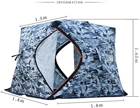 ZQXMH 2-3 Person Зимски мраз Фесинг шатор задебелен памук топол памук шатор голем простор на отворено кампување туристички автоматски
