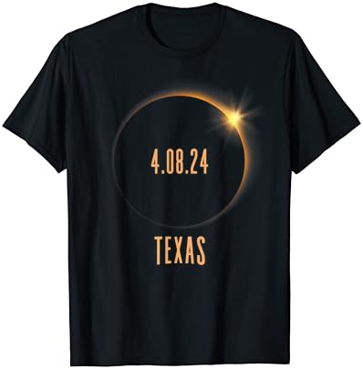 Северна Америка вкупно соларно затемнување 2024 Тексас САД маица