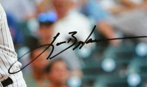 Ленс Беркман автограмираше 16x20 HM, како и капета - Тристар автентициран *црна - автограмирана MLB фотографии