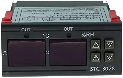 Контролер на температура на влажност STC-3028 Контролер на температура на влажност Интелигентен дигитален дисплеј Термостат на инструмент