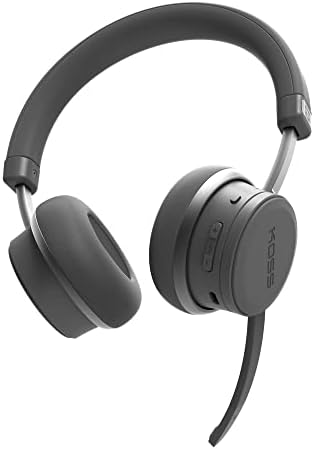 Coss CS340BT QZ Безжични Bluetooth Слушалки За Комуникација На Уво, Активно Откажување На Бучавата, Контроли На Одборот, Црно