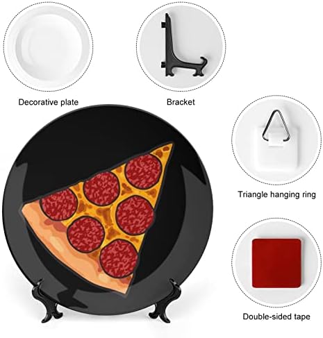 Пеперони пица виси керамичка декоративна чинија со приказ за приказ Прилагодени годишнини за свадбени подароци за родители на двојки, нејзиниот