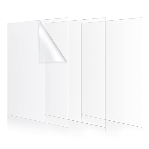 3 компјутери 4 × 6 чист акрилен лист Плексиглас пластичен лист, за занает, прозорци, рамки за слики, сликарство и знаци на смола, проекти за прикажување на DIY.