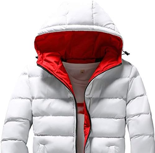 Вуаи-Мен зимска задебелена јакна со качулка со топла облека со топла јакна надолу