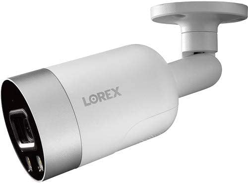 LOREX E891AB Внатрешен/Надворешен 4K Ultra HD Smart Devertrence IP Security Bullet Camera, 150ft IR Night Vision, Night Vision во