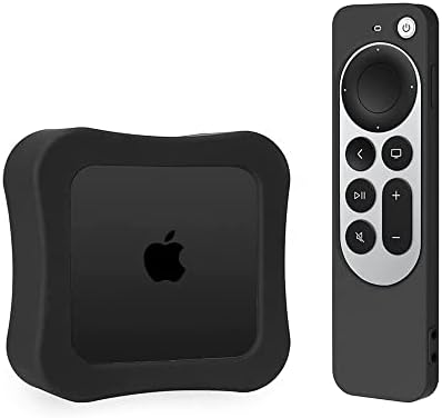 PofeiWode заштитен случај за Apple TV 4K 2022 Далечински, анти-лизгачки шок Силиконски капак за Apple TV 4K 3-та генерација Поставена кутија ТВ-кутија