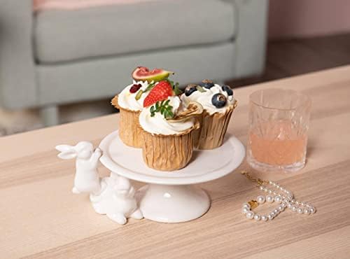 Керамичка торта стои декоративно зајаче - Велигденска декорација роденденска торта приказ за приказ за венчавки за венчавки Подарок