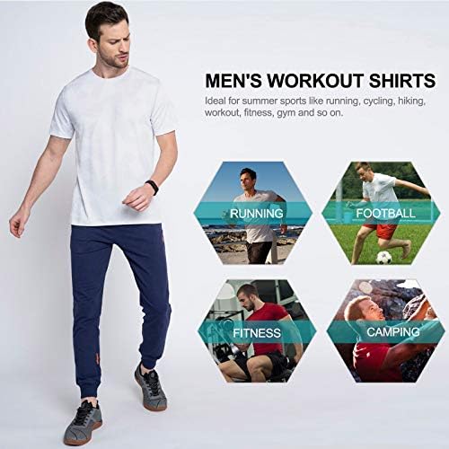 Машка атлетска кошула, кратки ракави што трчаат врвни теретани за дишење на врвови за обука за тренинг за вежбање со фитнес џогирање