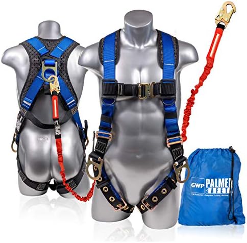 Ateret Full Body Harness w/Одвојување 6 'Внатрешен шок Апсорбирачки лента I OSHA во согласност со пакетот за апсење Јас идеален за употреба