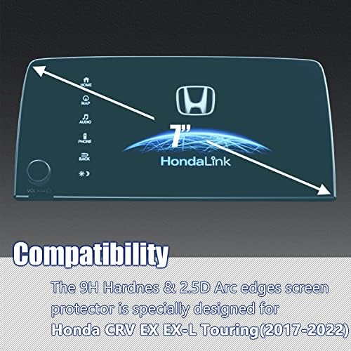 Miimall компатибилен со Honda CRV Ex Ex-L Touring 7 инчи заштитник на екранот, HD целосен екран со температура на стакло стакло