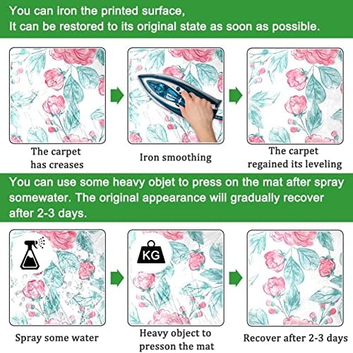 Llnsupply Round Kids Play Rug Floral Compher Branser reard Pad Moct Make Distable Play Mat Mat Extra large larking reg за бебиња за бебиња