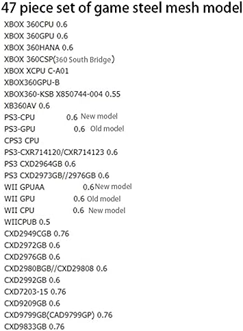 Swagell 47pcs/Постави директно топлина што се возвраќа универзално директно матрици за конзола за игри PS3 процесорот PS4 GPU CXD