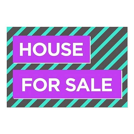 CGSignLab | Куќа за продажба -Модерен блок Влечење на прозорецот | 30 x20