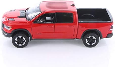 Излози 2019 Dodge Ram 1500 Crew Cab Rebel Pickup Truck, Red 79358R - 1/24 Scale Diecast Model Toy Car Car Car Car