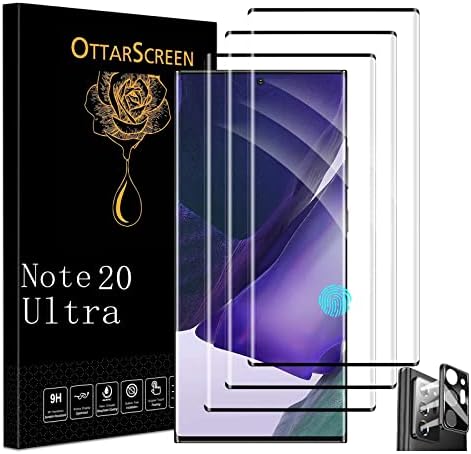 Ottarscreen Galaxy Note 20 Ultra Екран Заштитник€3+1 Пакет Q Со Калено Стакло Заштитник На Објективот На Фотоапаратот, Компатибилен Отпечаток