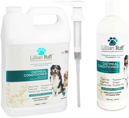 Lillian Ruff Calming Oatmeal Pet Clasherater за суво олеснување на кожата и чешање со алое и хидрантни есенцијални масла - надополнете