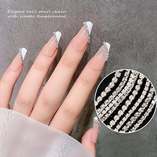 Декорации за уметност на нокти 25см бисер со нокти на ноктите Rhinestone 3D сјаен кристален дијамант бисер може да се сече