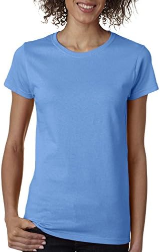 Гилдан жени 5,3 мл. Тешка памучна маица за маица G500L -Carolina Blu m