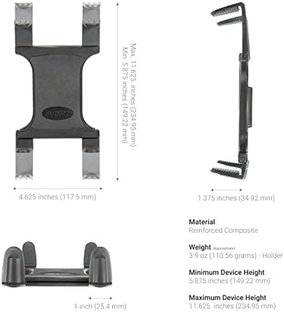 Аркон ТАБ086 - 12 Тешки Таблети За Стегање Со 12 инчен Врат за iPad Provipad Air Galaxy Забелешка 10.1 Малопродажба Црна