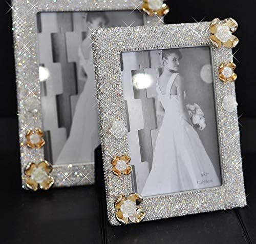 DLVKHKL Кристал цвет фото рамка за свадбена декорација Слика за слика за домашни фото рамки свадба подарок