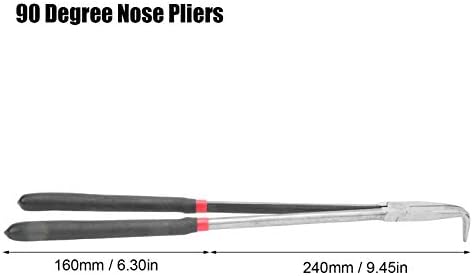 400мм/16in крива на нос на иглата Дополнителни рачки на нос клешти од 90 степени вилици криви алатки за поправка на носот