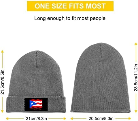 Порто Рико знаме плетено капаче за зимско топло скијачки череп капи за жени мажи