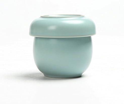 Дехуа порцелански единечен керамички чаша со чај инфузер и капак, Рујао Циан