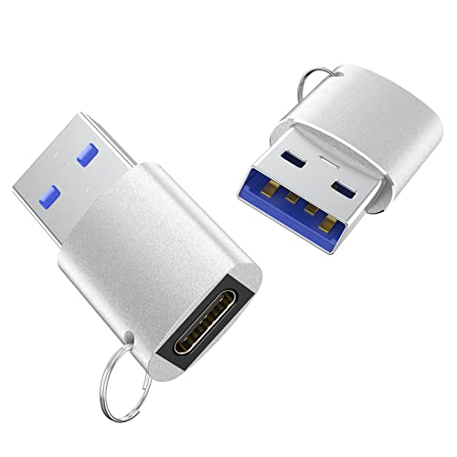 USB до USB C адаптер 2-пакет, USB A до USB Type-C конвертор на полнач, USB 3.0 до USB C адаптер 5Gbps за Apple Watch Ultra Iwatch 7 8 SE, Samsumg