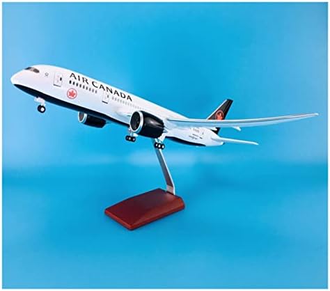 Модели на авиони 1: 130 Fit for Boeing B787 Air Canada модел на авиони со тркала LED минијатурни декоративни пластични авиони комплет графички