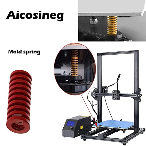 Aicosineg 3D печатач умира пролетна компресија на пролетта 1,18 должина x 0,47 OD x 0,24 лична карта за компресија на долги светло за